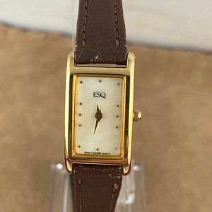 Vintage Gold Movado Esquire Small Swiss Tank Watch